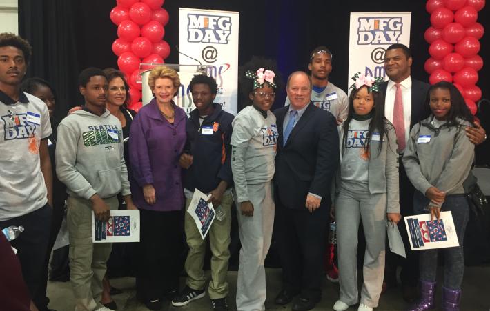 Senator Stabenow Celebrates Manufacturing Day with Local Students at Detroit Manufacturing Systems